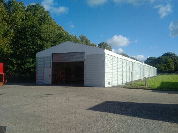 Temporary Warehouses can be virtually any size, allowing flexibility in design and usage.