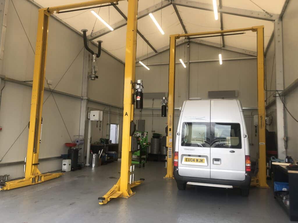 Temporary Workshops provide additional flexible work and storage space