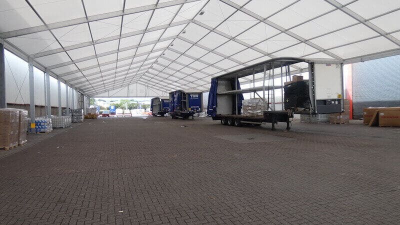 A 25M X 80M CANOPY WAS THE SOLUTION FOR THIS TRANSPORT COMPANY
