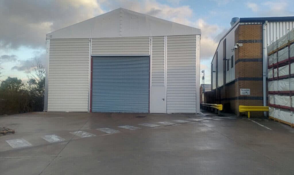 Temporary Warehouses Can Be Supplied With Additional Height For Services That Need To Store Taller Products.