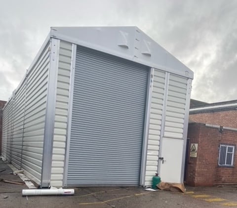 Rolling shutters are just one of many options on our temporary buildings