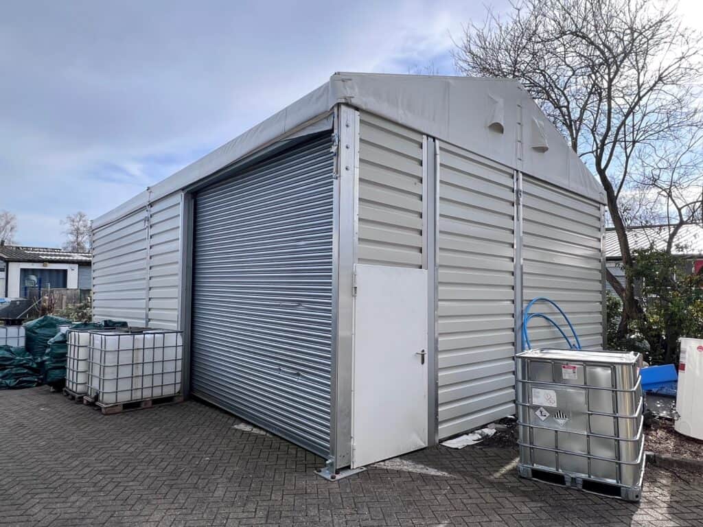 Safety features, such as fire safety doors, are fitted to our temporary buildings